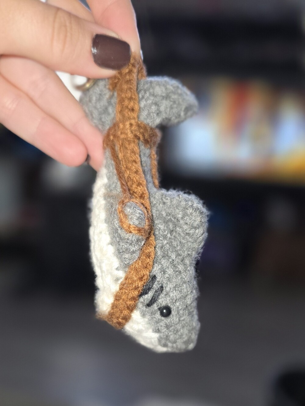 Handmade Crocheted JAWS Keychain